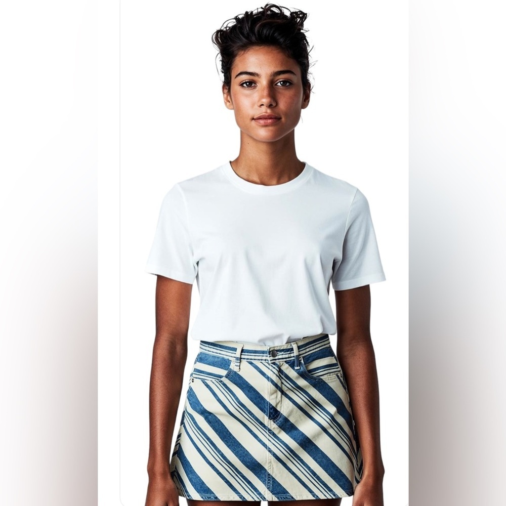 NWT-17 Junior Universal thread denim Casual cotton‎ Striped classic mini Skirt
